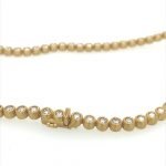 22 Karat Yellow Gold Diamond Bubbles Eternity Line Necklace
