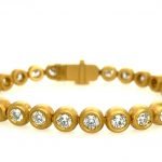 22 Karat Gold Diamond Bubbles Unisex Bracelet