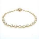 14K Yellow Gold Diamond Line Bracelet