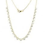 18 Karat Yellow Gold Diamonds Necklace