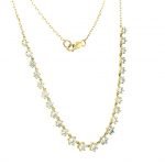 18 Karat Yellow Gold Diamonds Necklace