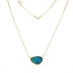 22 Karat Gold Wrapped Freeform Opal Necklace