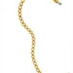 22 Karat Gold Diamond Bubbles Eternity Line Bracelet 2.6 CTW