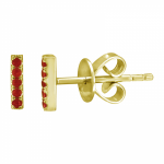 14 Karat Yellow Gold Ruby Stud Earrings