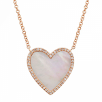 14k Rose Gold Mother Of Pearl Necklace
