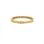18KY Gold Bezel Diamond 11+1 Ring