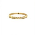 18KY Gold Bezel Diamond 11+1 Ring