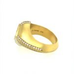 22K Gold Pyramid Fireworks Cocktail/Signet Ring