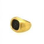 22k Gold Ancient Roman Coin “Widow’s Mite” Unisex Signet Ring