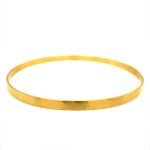 22K Gold Hammered Bangle Bracelet