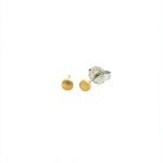 22 Karat Gold Hammered Stud Earrings 3mm