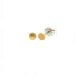22 Karat Gold Hammered Stud Earrings 4mm