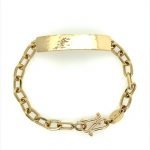 14K Hammered Unisex ID Bracelet
