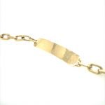 14K Hammered Unisex ID Bracelet