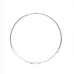 Platinum Round Hammered Bangle Bracelet