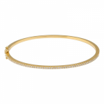 14 Karat Gold Diamond Bangle Bracelet