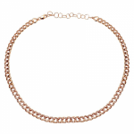 14k Rose Gold Diamond Cuban Link Necklace