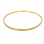 22k Gold Round Hammered Bangle Bracelet