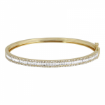 14 Karat Gold Diamond Bangle Bracelet