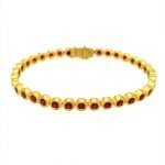 22k Gold Ruby Bubble Line Bracelet