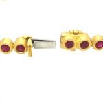 22k Gold Ruby Bubble Line Bracelet