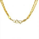 22k Gold Double Strand Cube Beads Necklace