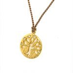 22 Karat Gold Tree of Life Charm Necklace