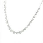 14 Karat White Gold Diamonds Necklace