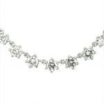 14 Karat White Gold Diamonds Necklace
