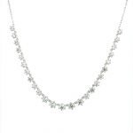 14 Karat White Gold Diamonds Necklace