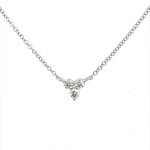 14K White Gold Trio Diamonds Necklace