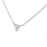 14K White Gold Trio Diamonds Necklace