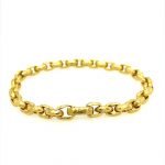 22k Gold Hammered Unisex Links Bracelet