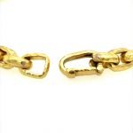 22k Gold Hammered Unisex Links Bracelet