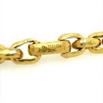 22k Gold Hammered Unisex Links Bracelet