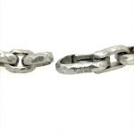 Platinum Hammered Unisex Links Bracelet