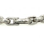 Platinum Hammered Unisex Links Bracelet