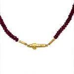 22 Karat Gold Graduated Ruby Bead Necklace