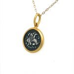 22K Gold Wrapped Roman Coin Pendant