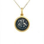 22K Gold Wrapped Roman Coin Pendant