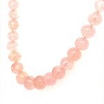 22 Karat Gold Graduated Morganite Beads Necklace