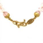 22 Karat Gold Graduated Morganite Beads Necklace