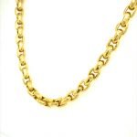 22k Gold Hammered Unisex Links Necklace