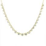 18 Karat Yellow Gold Graduated Diamonds Necklace