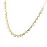 18 Karat Yellow Gold Graduated Diamonds Necklace