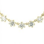 18 Karat Yellow Gold Graduated Diamonds Necklace