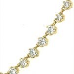 18 Karat Yellow Gold Graduated Diamonds Necklace