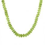 22K Gold Graduated Peridot Beads Necklace