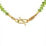 22K Gold Graduated Peridot Beads Necklace