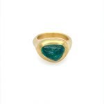 22 Karat Free Form Emerald Ring